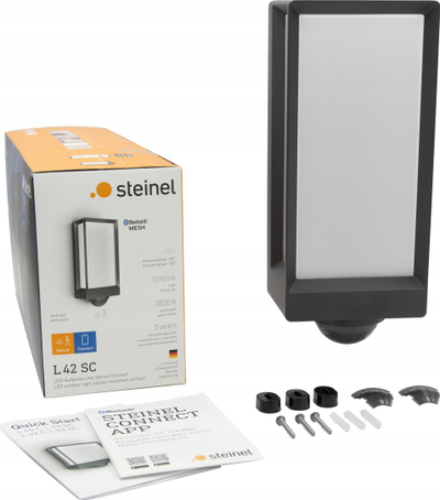 Aplike murale STEINEL L42 SC, LED, me sensor levizjeje, antracit