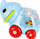 Lodër me rrota BAM BAM Elephant Rattle 515229, për beba, shumëngjyrëshe