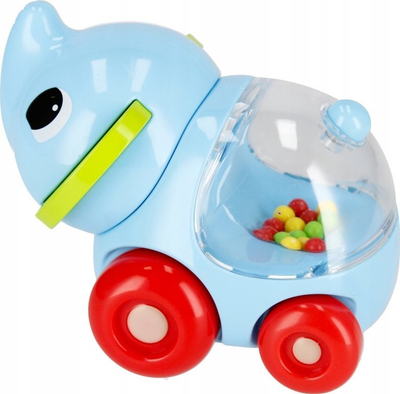Lodër me rrota BAM BAM Elephant Rattle 515229, për beba, shumëngjyrëshe