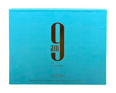 Set kozmetik Afnan 9AM Dive, EDP 100 ml + deodorant sprej 150 ml + xhel dushi 150 ml