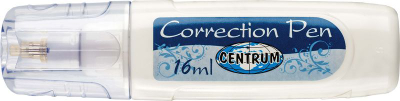 Коректор пенкало Centrum, метален врв, 16 ml, бел