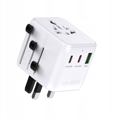 Adapter universal udhëtimi C2G, me USB-A dhe 2x USB-C