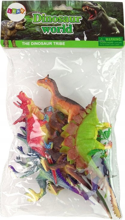 Set figurina dinosaurosh, 6 copë, shumëngjyrëshe