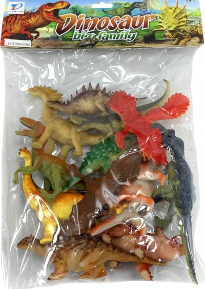 Set lodrash dinosaurë King Me World Cretaceous, figura plastike, me ngjyra të ndryshme