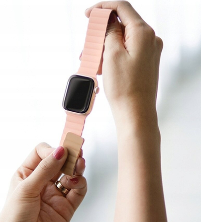 Rrip ore Apple Araree Pasek Link, silikon, 38/40/41mm, rozë khaki