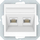 Prizë rrjeti Vilma QR1000, 2xRJ45 UTP Cat6E, IP20, e bardhë