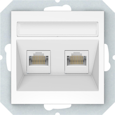 Prizë rrjeti Vilma QR1000, 2xRJ45 UTP Cat6E, IP20, e bardhë