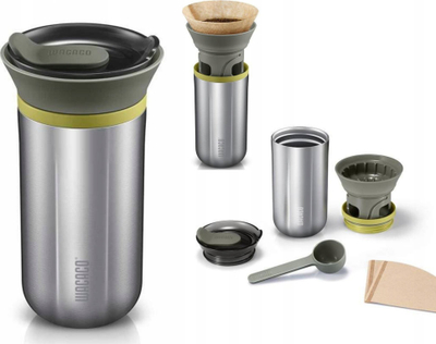 Aparat kafeje Wacaco Cuppamoka Pour Over, 300ml, filxhan inox, argjendtë