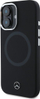 Kapak telefoni Mercedes për iPhone 16 6.1", silikon, MagSafe, i zi