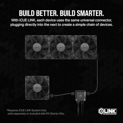 Ventilator PC Corsair iCUE LINK RX140, 140mm, single pack, i zi