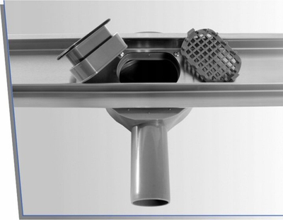 Kanaletë lineare Rea Neo Pure Pro, 90 cm, me flanxhë, inox