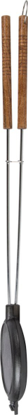 Hekur për waffle Esschert Design, gize, dorezë 82 cm, i zi