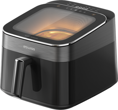 Fryer ajri 4Swiss ABB-225 DoubleCook, ekran me prekje, dritare Skylight, i zi