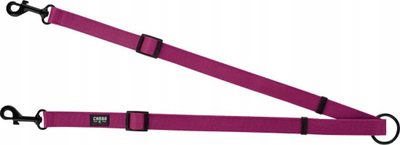 Zinxhir i dyfishtë për qen Chaba Adjustable Double Leash S, 32-55cm, bordeaux
