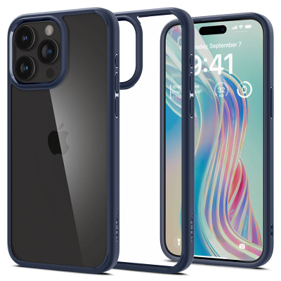 Mbrojtëse për celular iPhone 15 Pro Spigen Ultra Hybrid, e kaltër