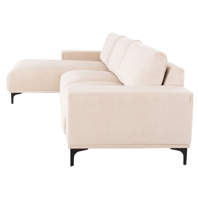 Kënd divan Noa HM3278.01L, anë e majtë, 288cm, material tekstili, ecru