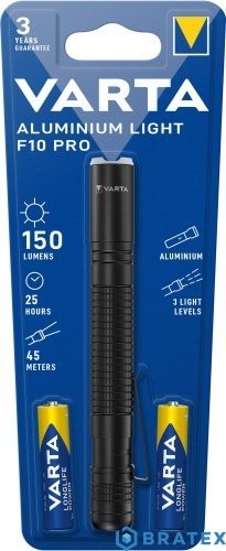 Рачна светилка Varta F10 Pro LED, 150 lm, алуминиум, црна
