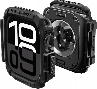 Mbrojtëse ore Spigen Rugged Armor, për Apple Watch 10 46mm, e zezë mat