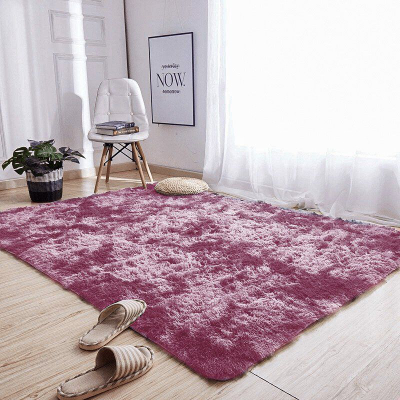 Tapet shaggy Thick Soft Plush Ombre, 80x150 cm, antirrëshqitës, rozë ombre