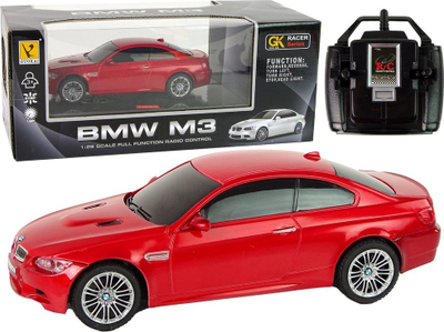 Makina me telekomandë BMW M3 Leantoys, shkallë 1:28, për kalamoj 3+, e kuqe