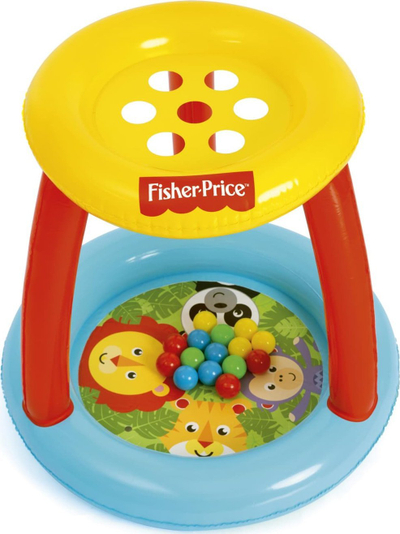 Pishinë me topa Fisher-Price Animal Friends, 89 x 84 cm, me kafshë shumëngjyrëshe