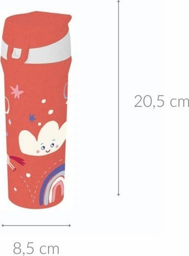 Shishe uji Koziol Drinking Bottle Dreams, 500ml, organik e kuqe