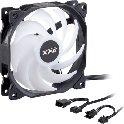 Ventilatorë për kasë kompjuteri XPG VENTO 120 ARGB PWM, 12 cm, 3 copë, ngjyrë e zezë