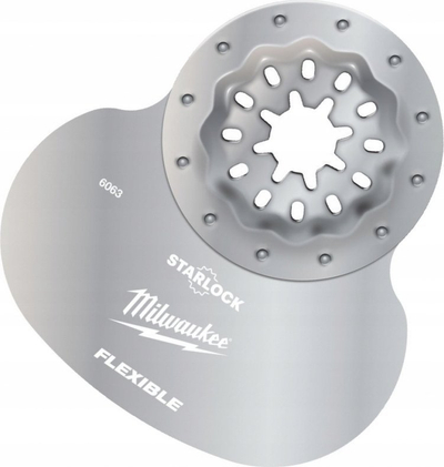 Teh skraperi Milwaukee Starlock fleksibël, inox fleksibël, për multivegla osciluse, ngjyrë argjendi