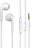 Kufje in ear Vivanco WEVVSS10_W, me kabllo, 1.2m, të bardha