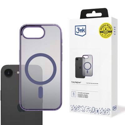 Kapak telefoni 3mk Frosty MagCase për iPhone 16e, MagSafe, i tejdukshëm vjollcë