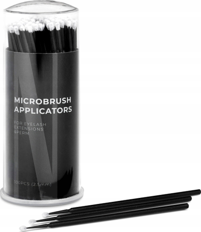 Aplikatorë mikrobrush Nanolash 2.5mm, set 100 copë, njëpërdorimësh