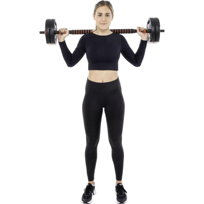 Set pesha Pure2Improve Hybrid, 30 kg, me doreza dhe shufër, i zi me të kuqe
