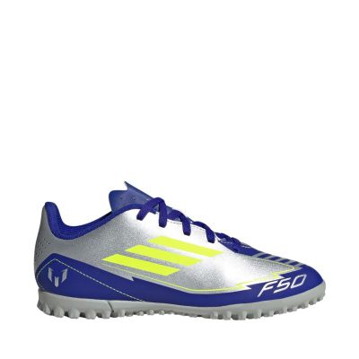Këpucë futbolli Adidas F50 Club Messi TF Jr IH0923, për kalamaj, terren sintetik, shumëngjyrëshe