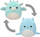 Lodër pelushi Kellytoy Squishmallows Flip A Mallows Miles dhe Lune, 5"