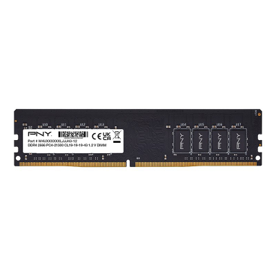 Memorie RAM PNY MD8GSD42666-SB, 8GB DDR4, 2666MHz, e zezë