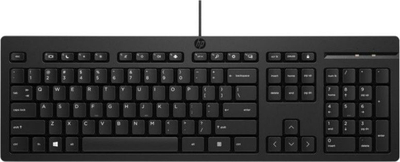Tastierë HP 266C9AA, me kabllo, UK layout, e zezë