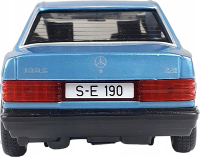 Model makine metalike Bburago Mercedes Benz 190E 1987, shkalla 1:24, e kuqe