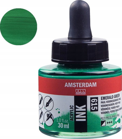 Bojë akrilike Amsterdam Aac Ink 30ml, smerald e gjelbër