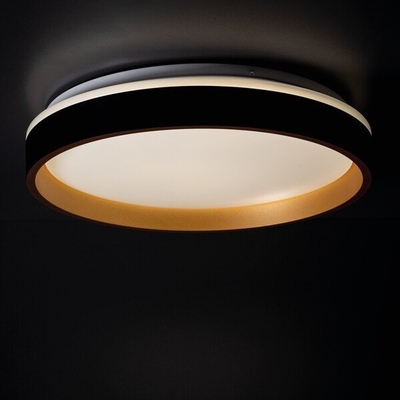 Plafon tavani Kanlux SOLN LED 17.5W, 3000K, i zi me të artë