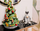 Figurinë zbukuruese Krishtlindjesh Saska Christmas, xhuxh 25 cm, poliester, gri me të bardhë