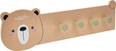 Varëse muri për rroba për kalamaj Teddy Bear, MDF, 47 x 14.5 cm, bezhë