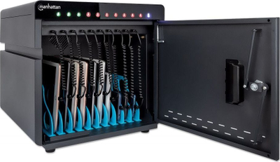 Stacion karikimi Manhattan 715942, 10x USB‑C, 3A, metalik