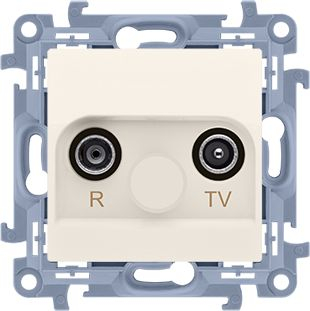 Prizë antene Kontakt Simon Simon 10 CAK.01/41, terminal R TV, IP20, ngjyrë krem