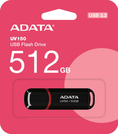 USB flash drive ADATA UV150, 512GB, USB 3.2, i zi
