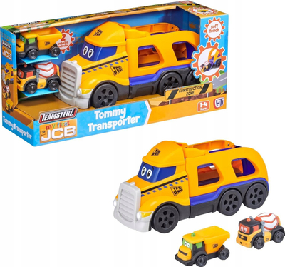 Set lodrash Teamsterz My First JCB Tommy Transporter, me 2 makina, shumëngjyrësh