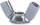 Arrë fluture M6 DIN315, set 15 copë, e galvanizuar