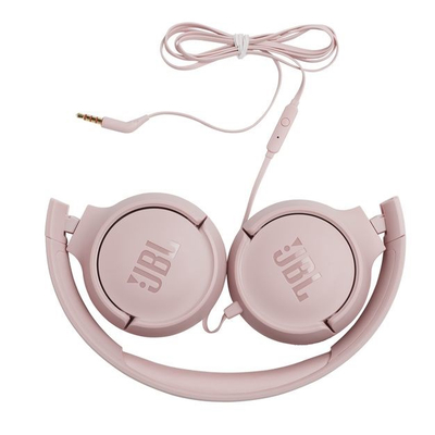 Kufje JBL Tune 500, rreth veshit, 3.5mm, me mikrofon, rozë