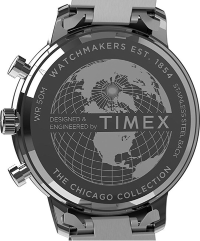 Orë për meshkuj Timex Chicago TW2W67900BR, e argjendtë/kaltër