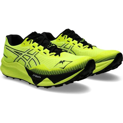 Atlete trail ASICS Fuji Speed 3, US 12, safety yellow dhe e zezë