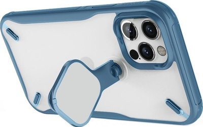 Mbulesë telefoni Nillkin Cyclops për iPhone 13 Pro Max, mbrojtëse TPU PC, kapak kamere me qëndrim, blu